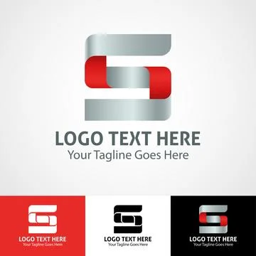Hi-tech trendy initial icon logo S Stock Illustration