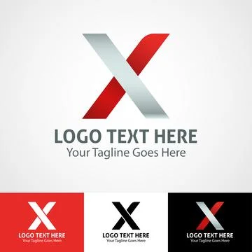 Hi-tech trendy initial icon logo X Stock Illustration