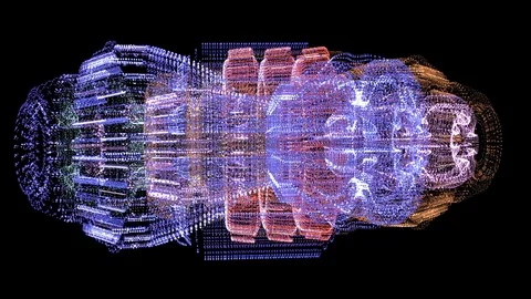 Hi-tech user interface head up display Reactor Core Stock Footage 69847987