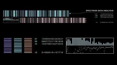Hi Tech User Interface Head Up Display Motion Elements Telemetry Data Display Stock Footage 80562893