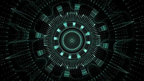 Hi Tech User Interface Head Up Display Motion Elements Center Core Stock Footage 80564196