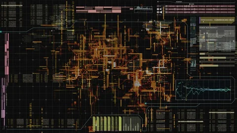 Hi Tech User Interface Head Up Display Video stock 81008284