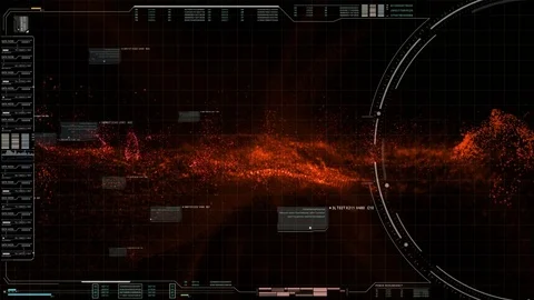 Hi Tech User Interface Head Up Display Video stock 82134898