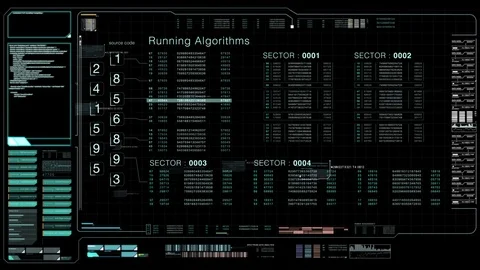 Hi Tech User Interface Head Up Display Stock Footage 82813756