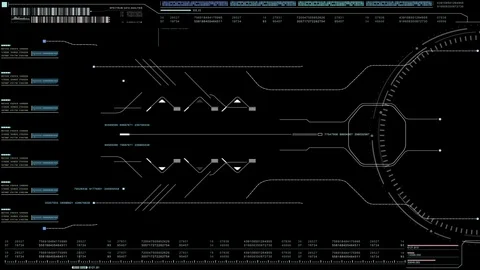 Hi Tech User Interface Head Up Display Stock Footage 86904881