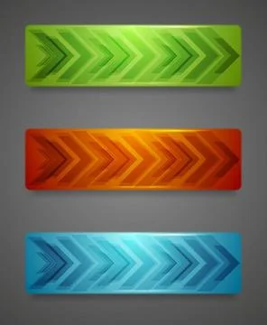 Hi-tech vector banners with arrows Hi-tech abstract banners with arrows. V... 库存照片