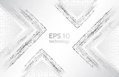 Hi-tech vector illustration with various technology elements. Stock Illustration