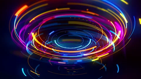 Hi-Tech Vibrant Colourful abstract background Video stock 201218197