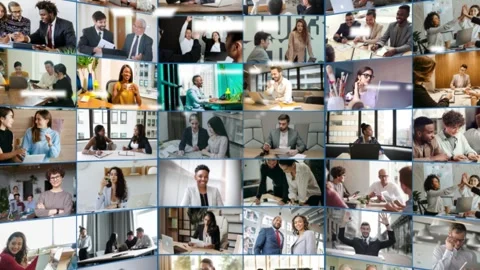 Hi Tech Video Wall Logo V2 After Effects stock