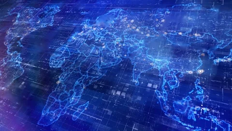 Hi-Tech World Map Видео 140355566