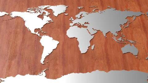 Hi-Tech World Map Stock Photos