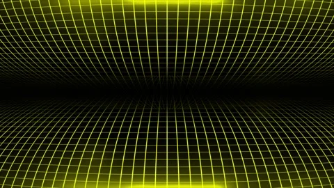 Hi-tech Yellow square pattern futuristic technology grid on black background Stock-Footage 296056608