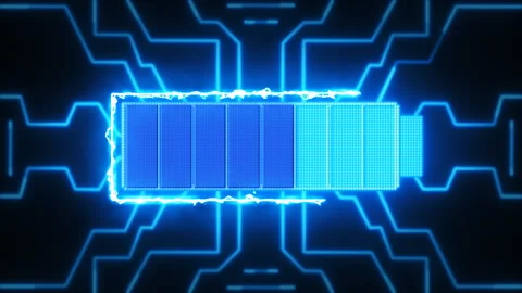 Hi Technology Concept. Digital Energy Flowing Through Circuits Filling Supply Stock Footage 163976787
