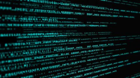 Hi Technology Hacker Simulation Digital Computer Script Software Code Illustrazione stock