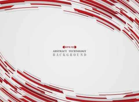 Hi technology motion gradient red stripe lines pattern background. Stock-Illustration
