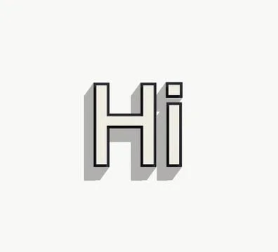 Hi word Stock Illustration