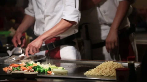 Hibachi Chef 2 Stock Footage 62794636