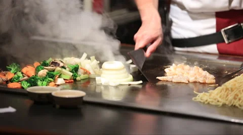 Hibachi Chef Stock Footage 62791652