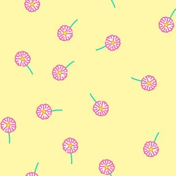 Hibiscus flower spring vector seamless pattern Illustrazione stock