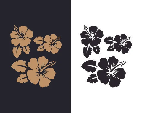 Hibiscus Flower vector file | Editable file Illustrazione stock