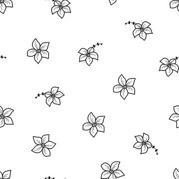 Hibiscus flowers are a seamless pattern. Vector illustration of a background  Stock Illustration