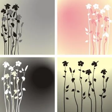 Hibiscus flowers background 스톡 일러스트