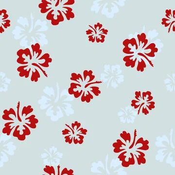 Hibiscus seamless pattern flower pattern Stock Illustration