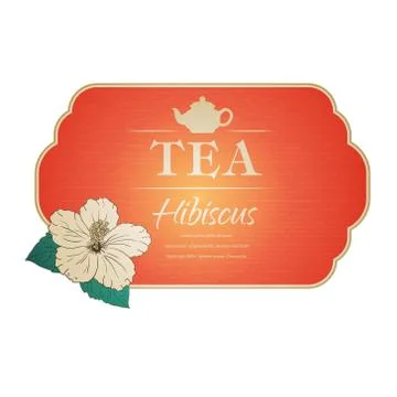 Hibiscus tea. vector illustration. carcade Stock Illustration