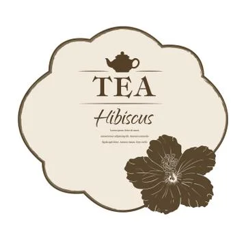 Hibiscus tea. vector illustration. carcade Stock Illustration