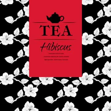 Hibiscus tea. vector illustration. carcade Stock Illustration
