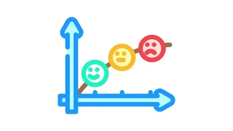 Hick law ux ui design color icon animation Stock Footage 327265380