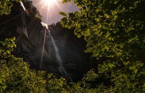 Hickory Nut Falls Stock Photos