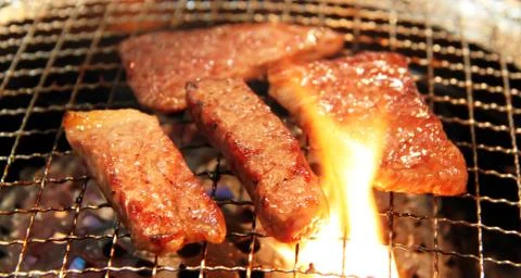 Hida beef barbecue Stock Photos