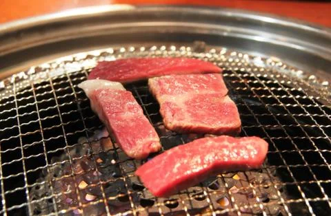 Hida beef barbecue Stock Photos