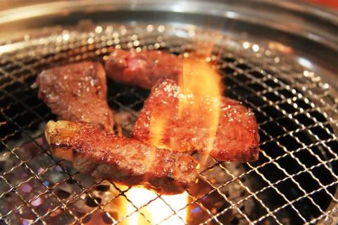 Hida beef barbecue Stock Photos