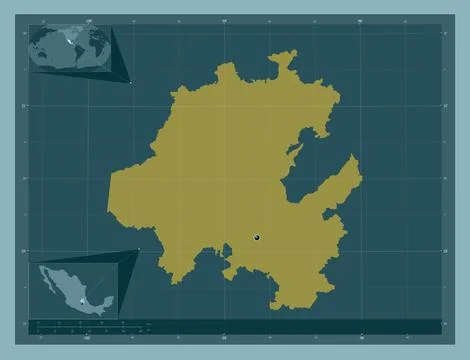 Hidalgo, Mexico. Solid color shape 库存插图