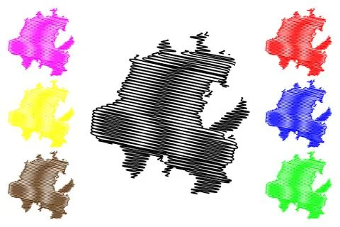 Hidalgo (state) map vector Stock Illustration