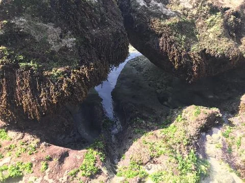 Hidden area cliff Stockfoto's