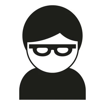Hidden avatar icon simple vector. Mark person customer Stock Illustration
