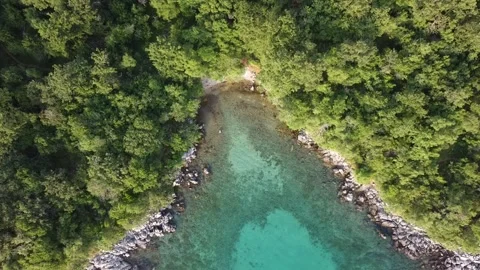 Hidden Beach Closing Up Stock Footage 247664992