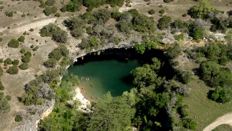 Hidden Beach in Rocky Cliffs Stock Footage 97126706