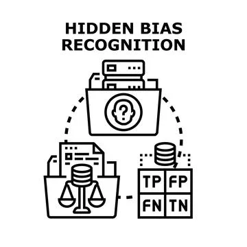 Hidden bias recognition in decision making process 스톡 일러스트