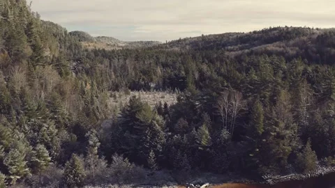 HIDDEN CABIN CANADA AERIAL Stock Footage 227410462