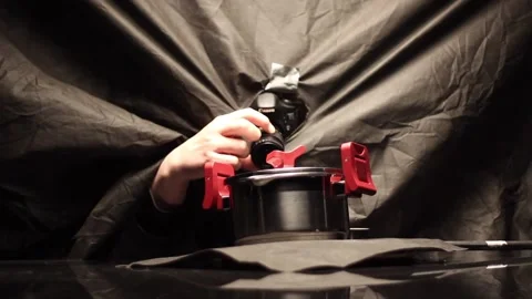 Hidden camera films the pot Stock Footage 237724671