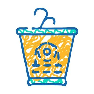 Hidden camera flat icon doodle illustration Stockillustratie