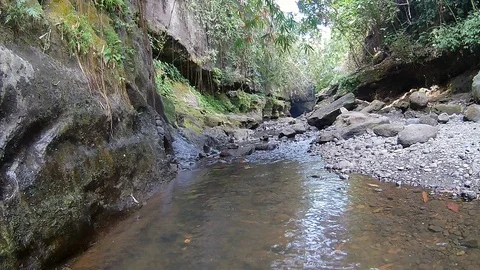 Hidden canyon in the Bali Stock Footage 101545733