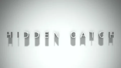 hidden catch 3D title animation white te... | Stock Video | Pond5