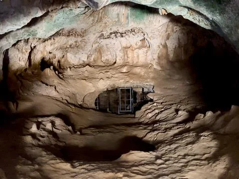 Hidden Cave in Aruba Stock Photos