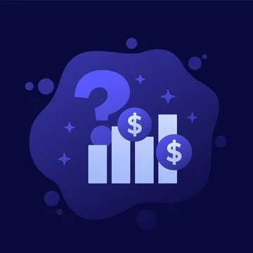 Hidden costs graph icon, vector design Stock Illustration