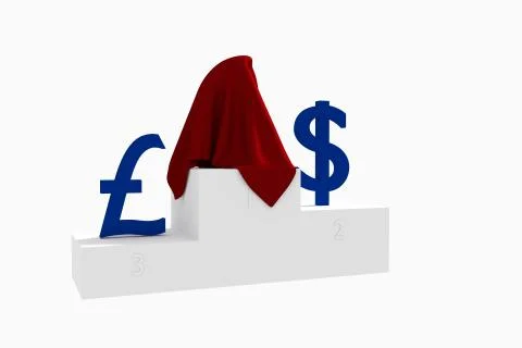 Hidden currency winner 3D rendered illustration Stock Illustration